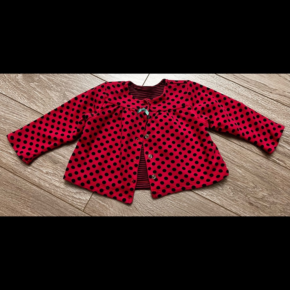 Polka dot print pink jacket